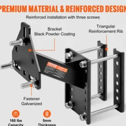 VEVOR Spare Tire Carrier, Trailer Spare Tire Mount, 160 lbs Capacity, Utility Trailer Accessories Fits Most 4 & 5 & 6 & 8 Lugs Wheels on 4