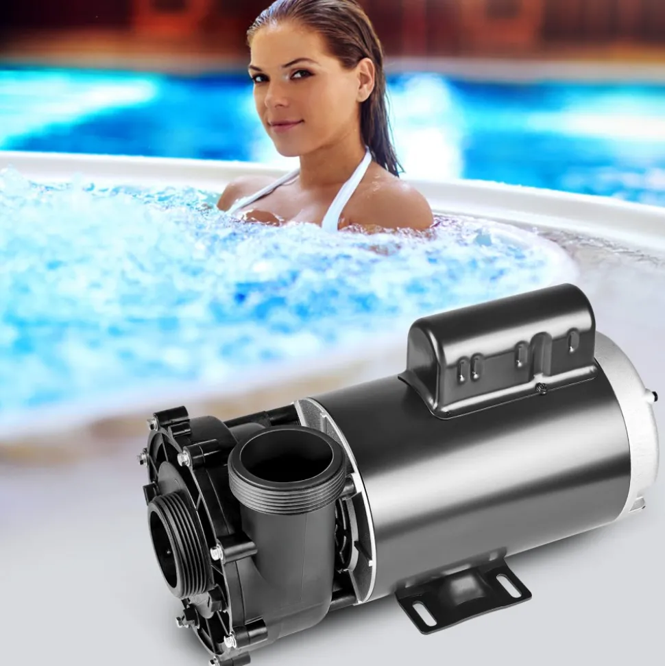 VEVOR 2 Speed SPA Pump, 56-Frame, AC 220-240V Hot Tub SPA Pump, 4HP/210GPM/65.61ft High Speed or 0.7HP/103GPM/16.07ft Low Speed, 2" Port 90° Rotational Interface for Hot Tub, Tested to UL Standards