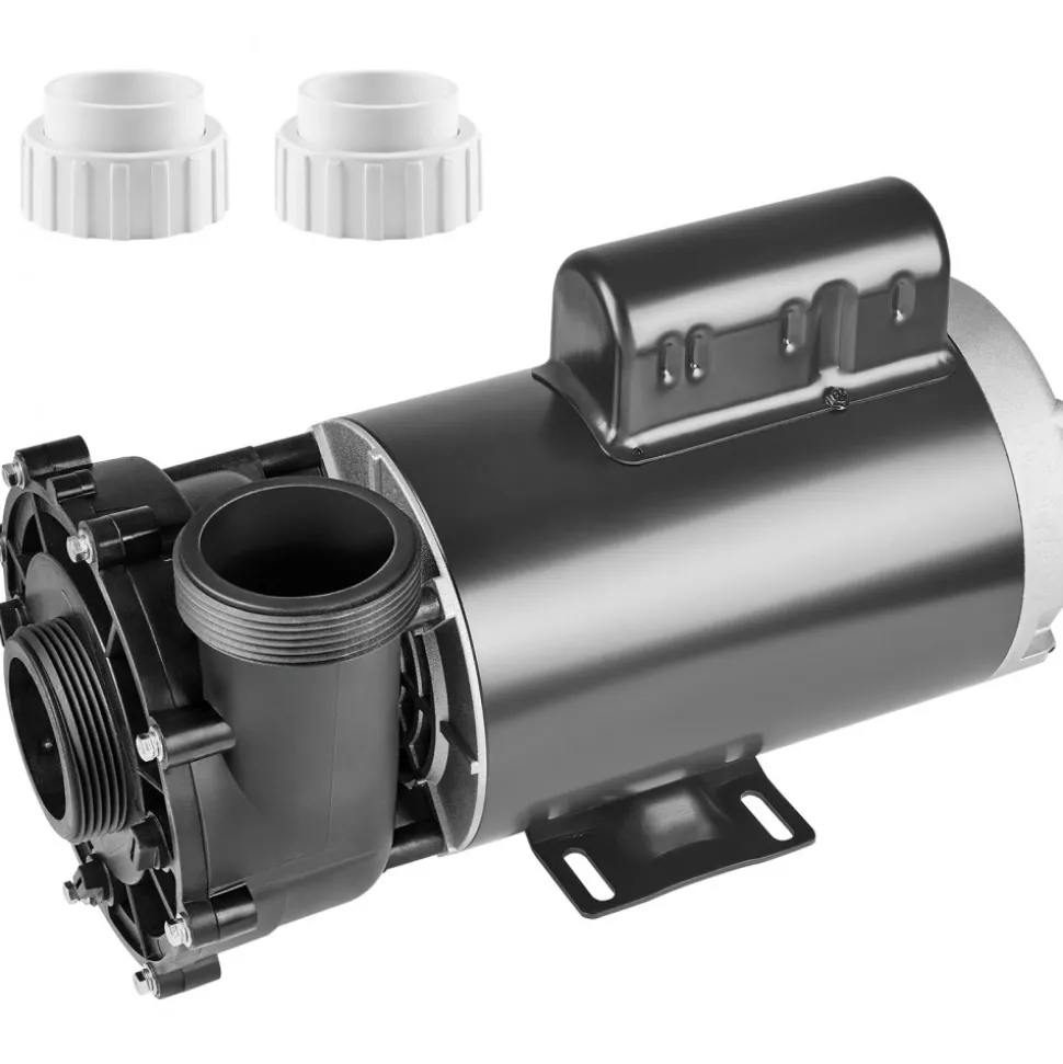 VEVOR 2 Speed SPA Pump, 56-Frame, AC 220-240V Hot Tub SPA Pump, 4HP/210GPM/65.61ft High Speed or 0.7HP/103GPM/16.07ft Low Speed, 2" Port 90° Rotational Interface for Hot Tub, Tested to UL Standards