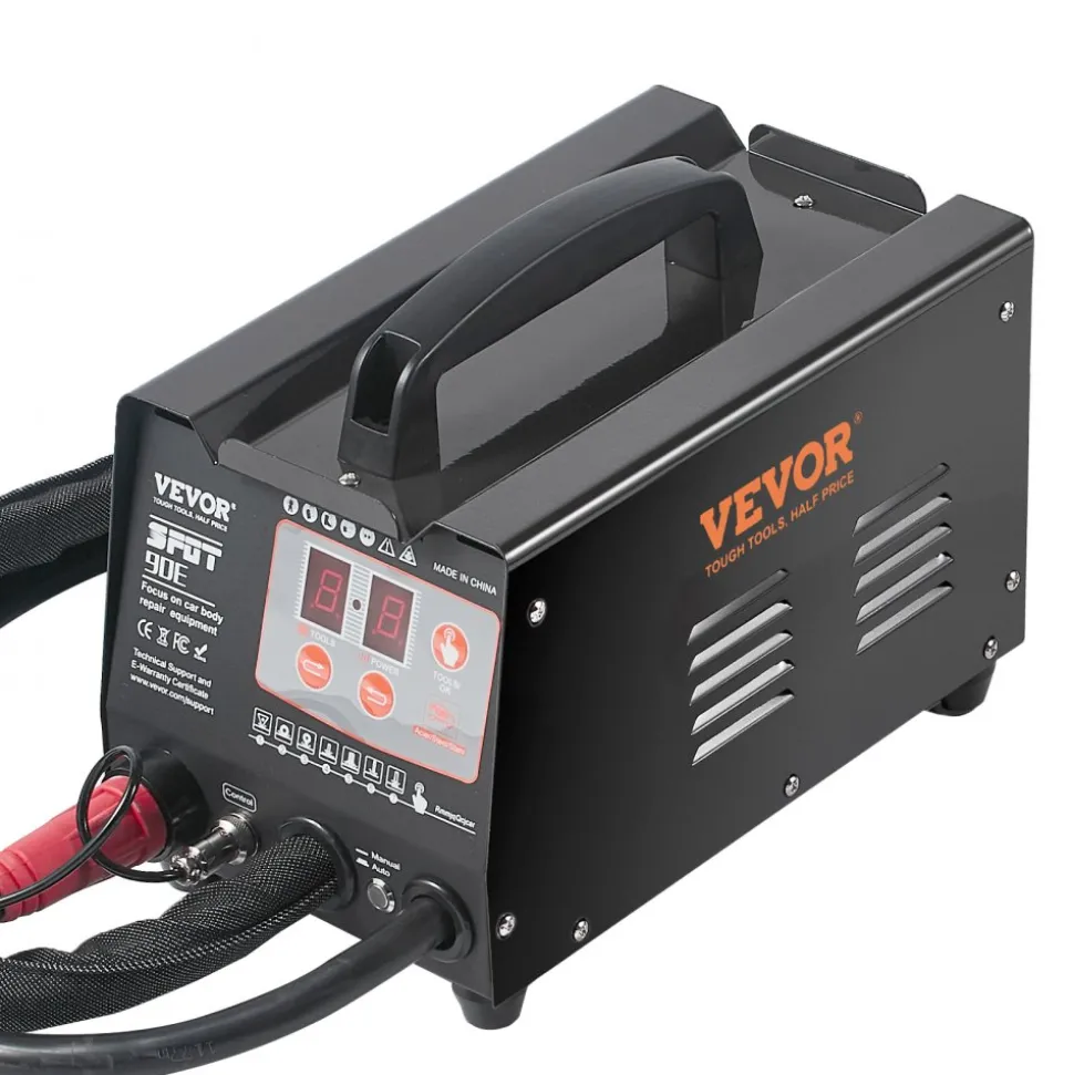 VEVOR Spot Welder Dent Puller, 3KW Stud Welder Dent Repair Kit with 2 Welding Guns, Auto/Manual Welding & 7 Modes, 110V Auto Body Spot Welding Dent Repair Machine for Car, Truck Dent Repair