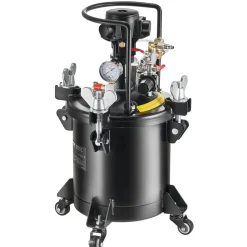 VEVOR Spray Paint Pressure Pot, 10 L/2.5 gal Fully Automatic Stirring Pressure Pot Tank, 70 psi Adjustale Pressure, Pressure Pot Paint Tank with Spray Gun and Hoses, for Home Decor Industry Painting