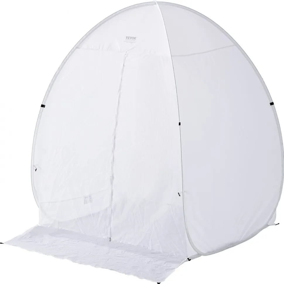 VEVOR Spray Paint Shelter, 60 x 60 x 70 in Pop-Up Portable Spray Paint Tent with Built-In Floor, Exhaust Window and Storage Bag, Foldable Paint Booth for Furniture, DIY Hobby Tool Painting Station