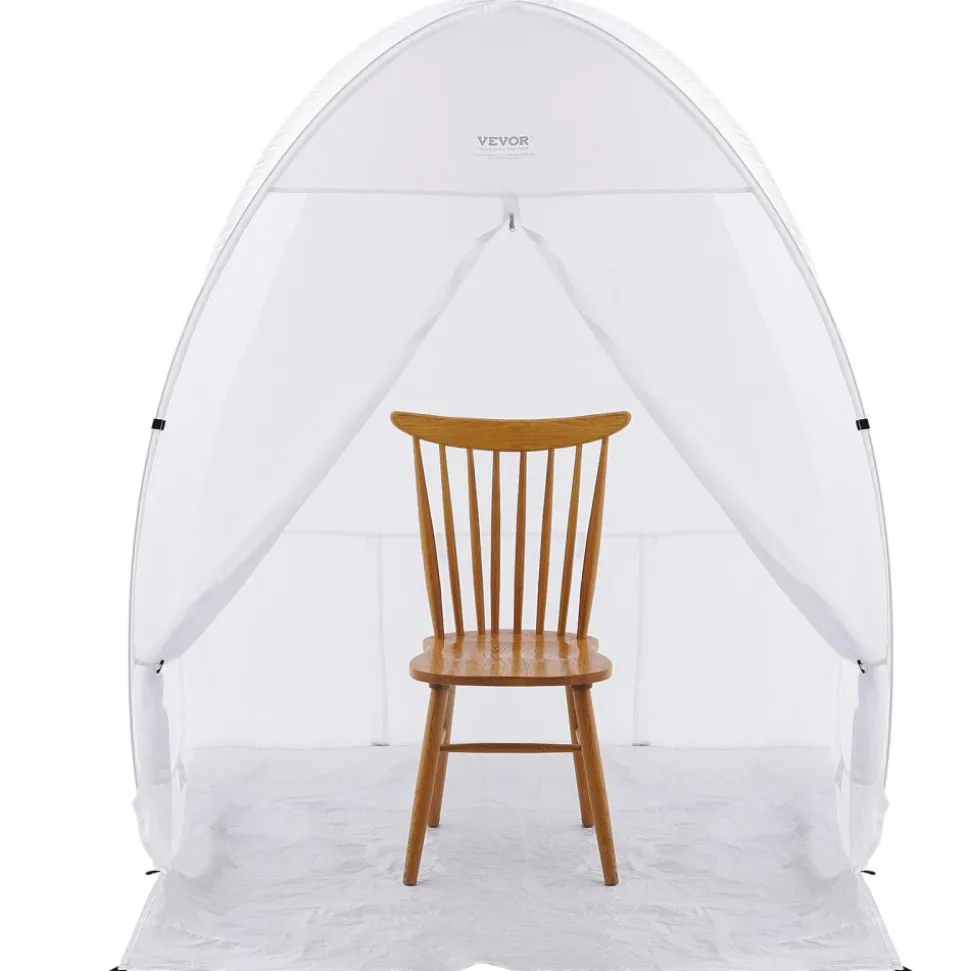 VEVOR Spray Paint Shelter, 60 x 60 x 70 in Pop-Up Portable Spray Paint Tent with Built-In Floor, Exhaust Window and Storage Bag, Foldable Paint Booth for Furniture, DIY Hobby Tool Painting Station