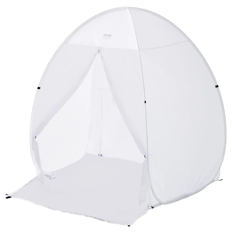 VEVOR Spray Paint Shelter, 60 x 60 x 70 in Pop-Up Portable Spray Paint Tent with Built-In Floor, Exhaust Window and Storage Bag, Foldable Paint Booth for Furniture, DIY Hobby Tool Painting Station