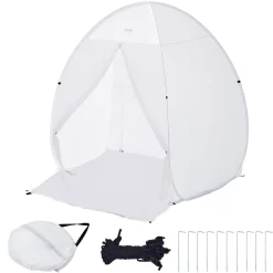 VEVOR Spray Paint Shelter, 60 x 60 x 70 in Pop-Up Portable Spray Paint Tent with Built-In Floor, Exhaust Window and Storage Bag, Foldable Paint Booth for Furniture, DIY Hobby Tool Painting Station
