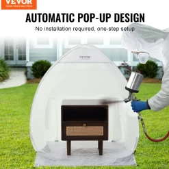VEVOR Spray Paint Shelter, 40 x 35 x 40 in Pop-Up Portable Spray Paint Tent with Built-In Floor, Exhaust Window and Storage Bag, Foldable Paint Booth for Furniture, DIY Hobby Tool Painting Station