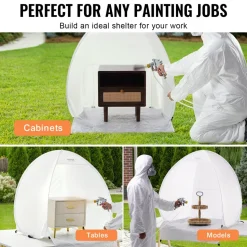 VEVOR Spray Paint Shelter, 40 x 35 x 40 in Pop-Up Portable Spray Paint Tent with Built-In Floor, Exhaust Window and Storage Bag, Foldable Paint Booth for Furniture, DIY Hobby Tool Painting Station