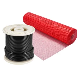 VEVOR 50 sqft Floor Heating Mat System, 120V Electric Radiant Heated Floor System, with Decoupling Membrane & Smart Control Thermostat & Alarm, Easy Installation for Tile, Stone, Vinyl