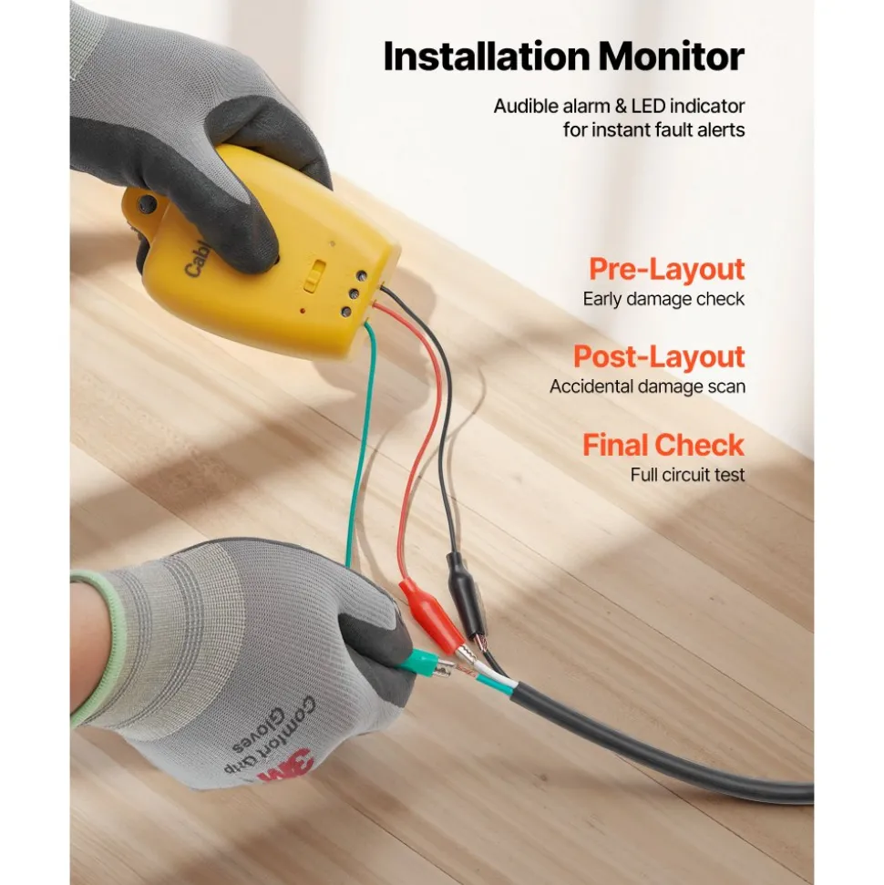 VEVOR 200 sqft Underfloor Heating Cable Kit, 240V Electric Radiant Heated Floor System, with Smart Control Thermostat & Alarm, Easy Installation for Tile, Stone, Vinyl, Home Improvement