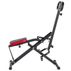 VEVOR Squat Machine, Deep Squat Rowing Machine for Home, Easy Setup & Foldable Exercise Equipment, Glute Trainer Machine with 3 High-Strength Resistance Bands, Glutes & Leg Home Workout Machine, Black
