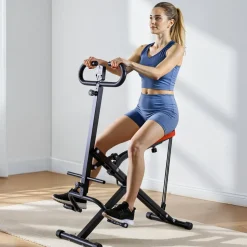 VEVOR Squat Machine, Deep Squat Rowing Machine for Home, Easy Setup & Foldable Exercise Equipment, Glute Trainer Machine with 3 High-Strength Resistance Bands, Glutes & Leg Home Workout Machine, Black