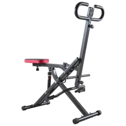 VEVOR Squat Machine, Deep Squat Rowing Machine for Home, Easy Setup & Foldable Exercise Equipment, Glute Trainer Machine with 12-Gear Adjustable Resistance, Glutes & Leg Home Workout Machine, Black
