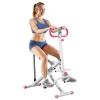 VEVOR Squat Machine, Deep Squat Rowing Machine for Home, Easy Setup & Foldable Exercise Equipment, Glute Trainer Machine with 3 High-Strength Resistance Bands, Glutes & Leg Home Workout Machine, White