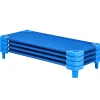 VEVOR Stackable Kiddie Cot, Pack of 6,  Portable Toddler Nap Cots, Standard Size 52" L x 23" W Daycare Cots for Kids, Preschool Classroom Daycare Beds for Sleeping, Resting, Naptime, Blue