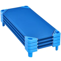VEVOR Stackable Kiddie Cot, Pack of 6, Portable Toddler Nap Cots, Standard Size 52