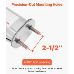 VEVOR Stainless Steel Angled Spring Loaded Mud Flap Hangers, 2-1/2