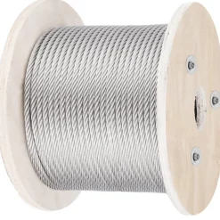 VEVOR 316 Stainless Steel Cable, 500FT Stainless Steel Wire Rope of 5/32 Inch Diameter and 1x19 Construction, 3300 LBS Breaking Strength Steel Cable for Outdoor Railing Decking DIY Balustrade
