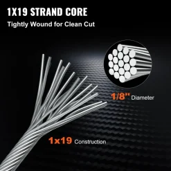 VEVOR 316 Stainless Steel Cable 1/8