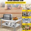 VEVOR Stainless Steel Equipment Grill Stand, 48 x 30 x 24 Inches Stainless Table, Grill Stand Table with Adjustable Storage Undershelf, Equipment Stand Grill Table for Hotel, Home, Restaurant Kitchen