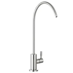 VEVOR Stainless Steel Faucet, Lead-Free Drinking Water Faucets, Reverse Osmosis Faucet with Solid Brass Valve, High Arch Filtered Water Faucets For Kitchen Sink, Bar Counter, Cafe Shop, Brushed Nickel