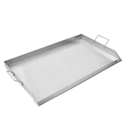 VEVOR Stainless Steel Griddle, 36x22 inch Universal Flat Top Rectangular Plate, Gas Grill Griddle for BBQ Grill, Teppanyaki, Portable Family Cookware with Handle, for Camping Tailgating Party