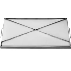 VEVOR Stainless Steel Griddle, 32x16 inch Universal Flat Top Rectangular Plate, Gas Grill Griddle for BBQ Grill, Teppanyaki, Portable Family Cookware with Handle, for Camping Tailgating Party