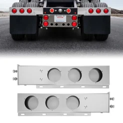 VEVOR Stainless Steel Mud Flap Hangers with Light Cutouts, 2-1/2