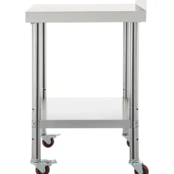VEVOR Stainless Steel Prep Table, 24 x 72 x 34 Inch, 880 lbs Load Capacity, Heavy Duty Metal Worktable with 3 Adjustable Height Levels, Commercial Workstation for Kitchen Garage Restaurant Backyard
