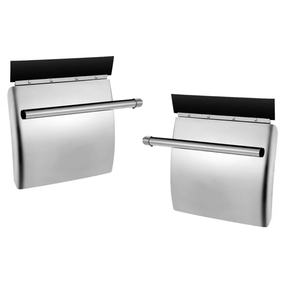 VEVOR Stainless Steel Quarter Fenders for Semi Trucks, 24" x 24" Semi Truck Fenders with Tube Bracket and Mounting Hardware, 1 Pair Right & Left Quarter Fender Set, Fit for Freightliner, Peterbilt