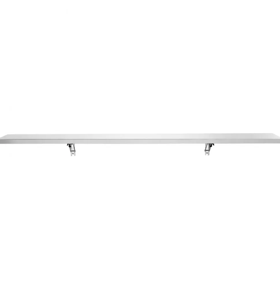 VEVOR Stainless Steel Shelf 12" x 72" Foldable Wall Mount Floating Shelf, Heavy-Duty Commercial Shelves with Brackets, 300LBS Capacity, Easy to Clean, Suitable for Restaurant, Home Kitchen, Garage