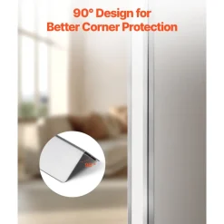 VEVOR Stainless Steel Wall Corner Protector, 1.5 x 1.5 x 96 inch, 10 Pack Metal Corner Guards, 304 Stainless Steel Edge Trim 90-Degree Angle for Home,Office,Commercial Wall Protection, with 3m Tape