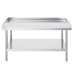 VEVOR Stainless Steel Work Table 30 x 36 x 38 Inch, with 4 Wheels, 3 Adjustable Height Levels, Heavy Duty Food Prep Worktable for Commercial Kitchen Restaurant, Silver