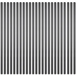 VEVOR Staircase Balusters 51 Pack, 26 In Aluminum Stair Balusters, 3/4 In Water-Proof Round Metal Spindle Railing, Hollow Deck Railing with Rail Caps & Screws for Stairs, Porch, Patio, Fence, Black