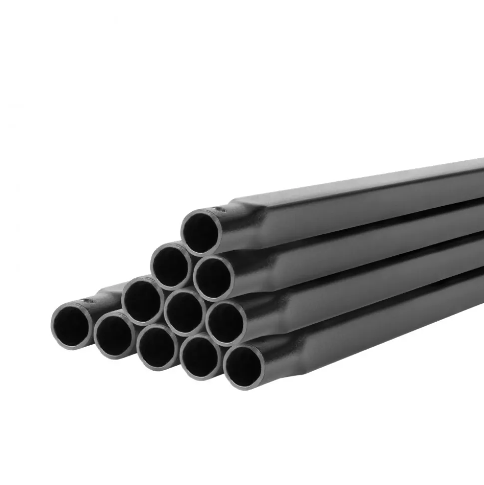 VEVOR Staircase Balusters 11 Pack, 44 Inch Durable Carbon Steel Stair Balusters, 0.5 Inch Indoor Square Metal Spindle Railing, Corrosion-Proof Hollow Deck Railing with Pre-Drilled Holes, Matte Black