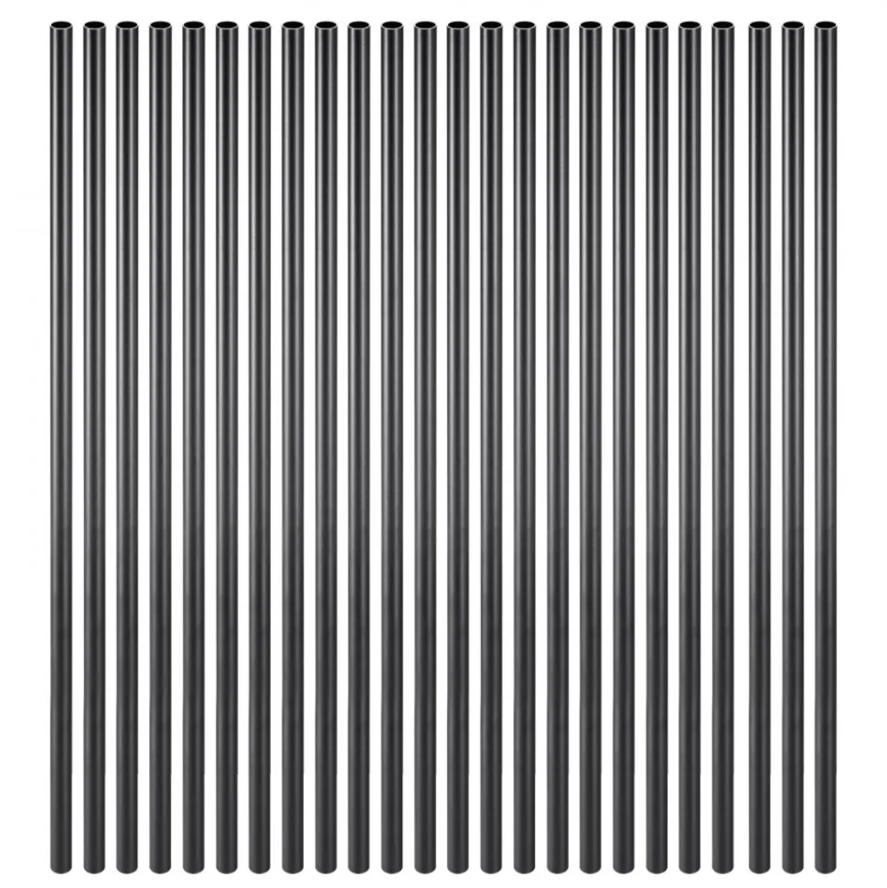 VEVOR Staircase Balusters 101 Pack, 32 In Aluminum Stair Balusters, 3/4 In Water-Proof Round Metal Spindle Railing, Hollow Deck Railing with Rail Caps & Screws for Stairs, Porch, Patio, Fence, Black