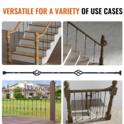 VEVOR Staircase Metal Balusters, 44'' x 1/2