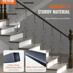 VEVOR Staircase Metal Balusters, 44'' x 1/2