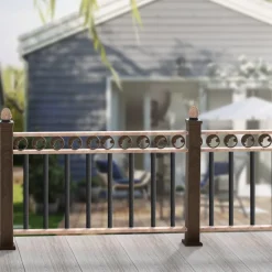 VEVOR Staircase Metal Balusters, 38'' x 1'' Flat Aluminum Alloy Decorative Banister Spindles, 72 Pack Deck Baluster with Screws, Classic Hollow Deck Railing Satin Black Powder Coated for Porch
