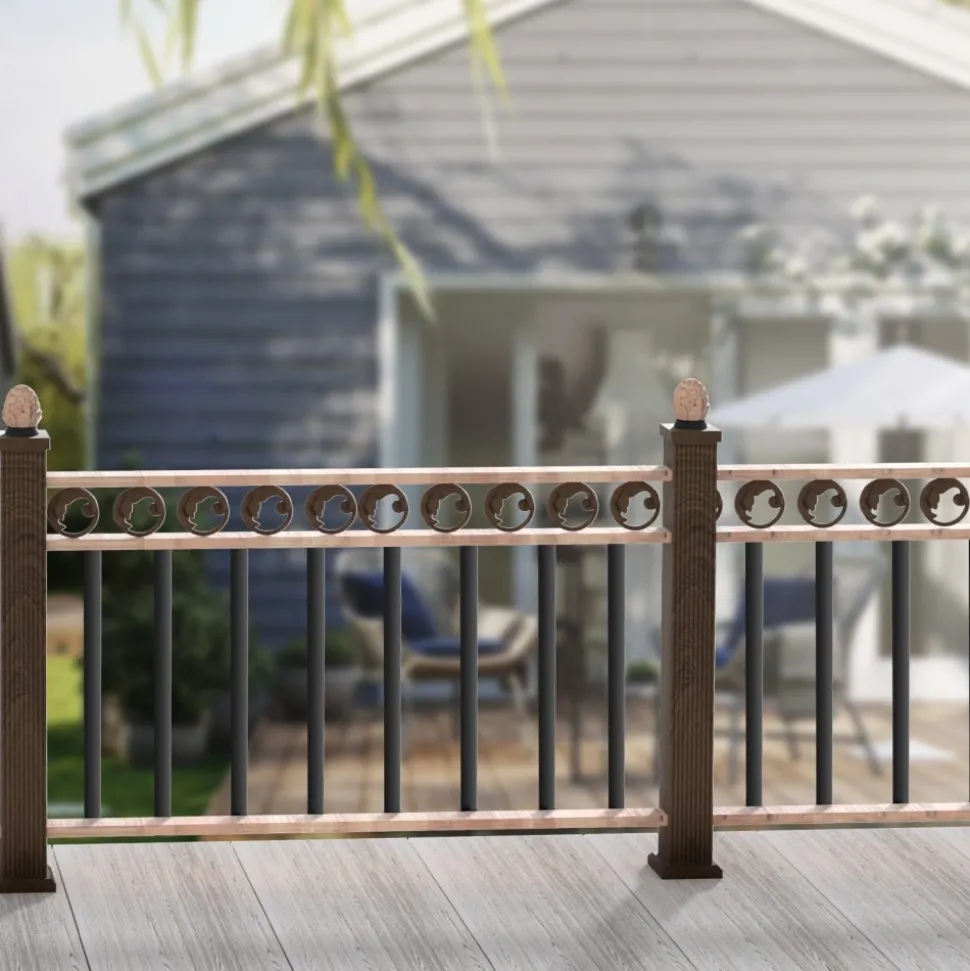 VEVOR Staircase Metal Balusters, 38'' x 1'' Flat Aluminum Alloy Decorative Banister Spindles, 72 Pack Deck Baluster with Screws, Classic Hollow Deck Railing Satin Black Powder Coated for Porch