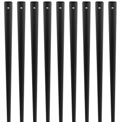 VEVOR Staircase Metal Balusters, 38'' x 1'' Flat Aluminum Alloy Decorative Banister Spindles, 72 Pack Deck Baluster with Screws, Classic Hollow Deck Railing Satin Black Powder Coated for Porch