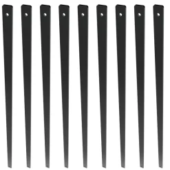VEVOR Staircase Metal Balusters, 38'' x 1'' Flat Aluminum Alloy Decorative Banister Spindles, 72 Pack Deck Baluster with Screws, Classic Hollow Deck Railing Satin Black Powder Coated for Porch