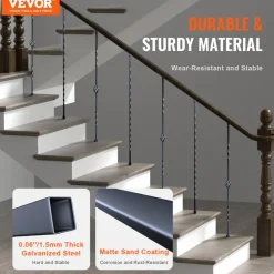 VEVOR Staircase Metal Balusters, 44'' x 1/2
