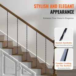VEVOR Staircase Metal Balusters, 44'' x 1/2
