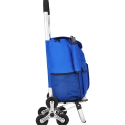 VEVOR Stair Climber Trolley Dolly, 36L Folding Shopping Cart, Grocery Cart Trolley Laundry Stair Climbing Handcart with 6 Wheels & Oxford Cloth Bag, Foldable Cart for Shopping Grocery Laundry Climbing