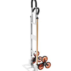 VEVOR Stair Climbing Cart, 330 lbs Stair-Climb Capacity, Aluminum Alloy Folding Trolley Cart with Telescoping Handle, 6 Wheels and 2 Bungee Cords, Stair Climber Dolly for Home, Groceries, Warehouse