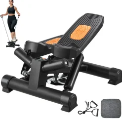 VEVOR Stair Stepper, Mini Stepper for Exercise at Home, Hydraulic Fitness Stepper with Resistance Bands, Full Body Workout Cardio Equipment, Stair Climber with LCD Monitor, 330LBS Load Capacity