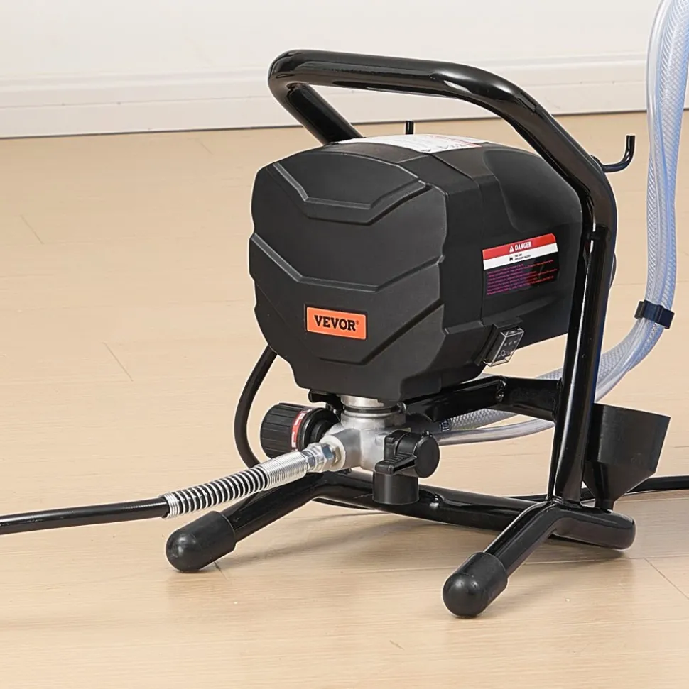 VEVOR Stand Airless Paint Sprayer, 650W High Efficiency Airless Sprayer, 3000PSI Electric Paint Sprayer Machine Extension Rod and Cleaning Kits for Interior and Exterior Furniture/Fence/Home/House