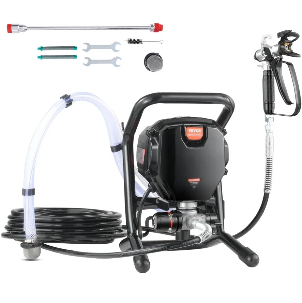 VEVOR Stand Airless Paint Sprayer, 3000PSI 750W Efficient Electric Airless Sprayer,for Home Interior and Exterior Furniture and Fences, Handheld Paint Sprayers, Fine and Even Painting Effect