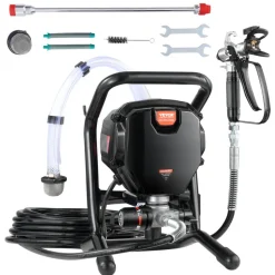 VEVOR Stand Airless Paint Sprayer, 3000PSI 750W Efficient Electric Airless Sprayer,for Home Interior and Exterior Furniture and Fences, Handheld Paint Sprayers, Fine and Even Painting Effect