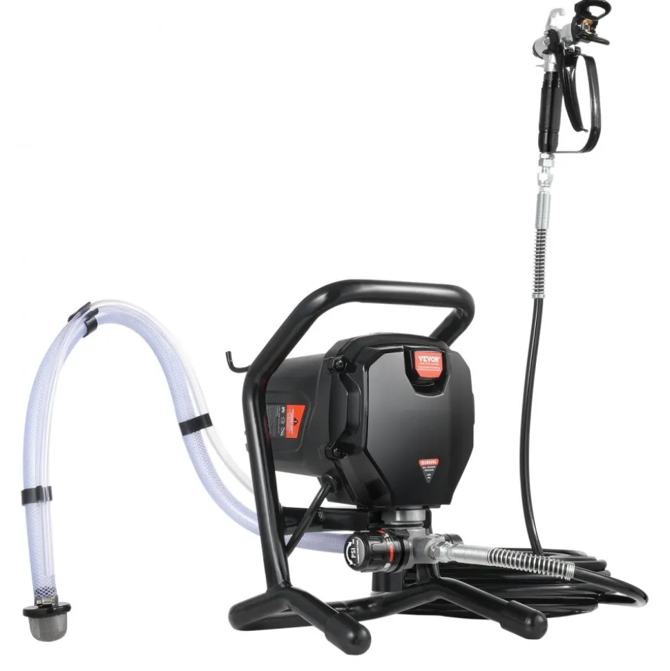 VEVOR Stand Airless Paint Sprayer, 3000PSI 750W Efficient Electric Airless Sprayer,for Home Interior and Exterior Furniture and Fences, Handheld Paint Sprayers, Fine and Even Painting Effect